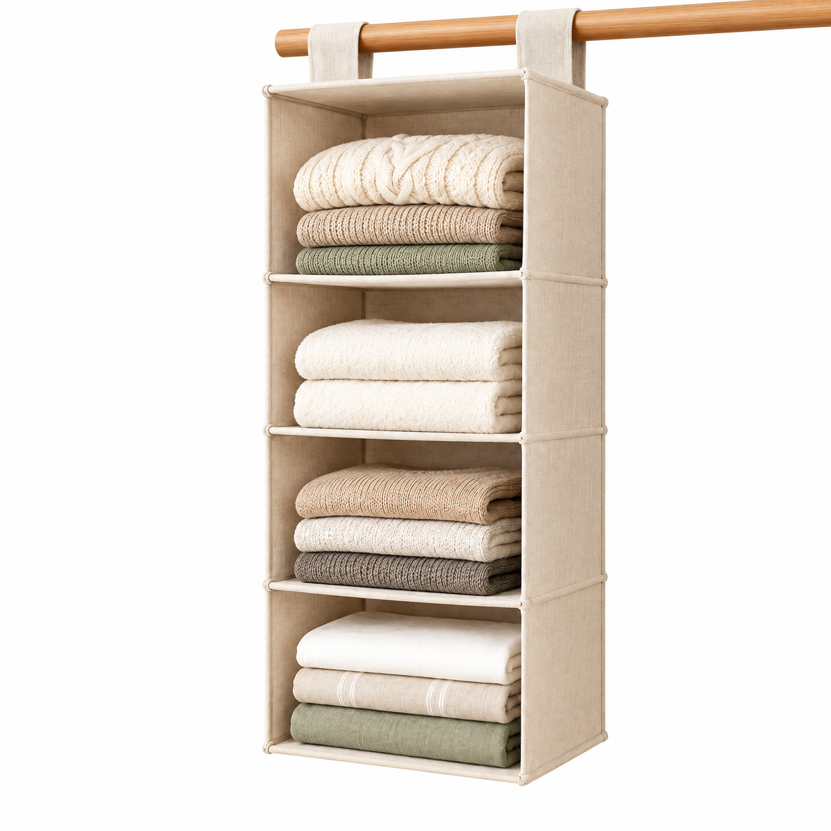 voqzelyn™ 4-Tier Hanging Closet Shelf Organizer
