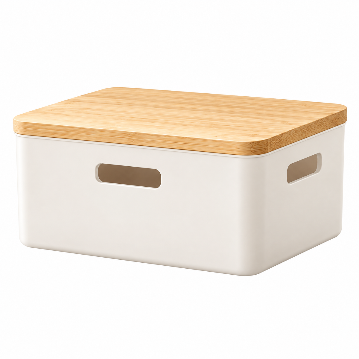 voqzelyn™ Stackable Storage Boxes with Wood-Look Lids